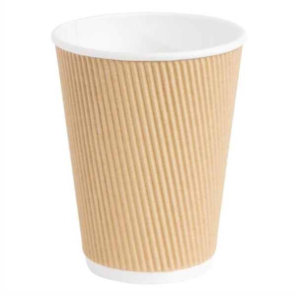 RIPPLE WALL KRAFT PAPER COFFEE CUP - AL FONDOKIA