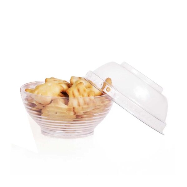 ROUND BOWL + LID 90 ML - MATERIAL PS  (10 PCS)