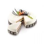 Round layered cake made with the Silikomart Tortaflex TOR180 silicone mould