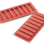SF184 Slim Bar silicone mould with eight rectangular cavities