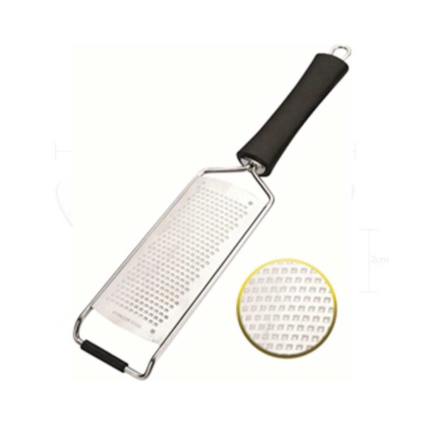 GRATER S/STEEL FINE WITH HANDLE  2MM  MADE IN SPAIN