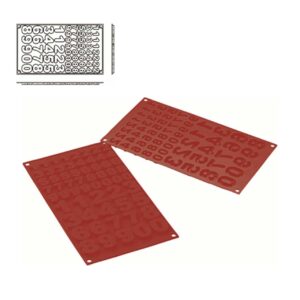 Silicone Mould Numbers– 60 Cavities, 34x20 mm | Silikomart Italy