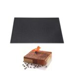 Black Silikomart Coffee 3D silicone mat with coffee-bean texture