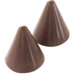 Chocolate cones made with the Silikomart SF131 mould