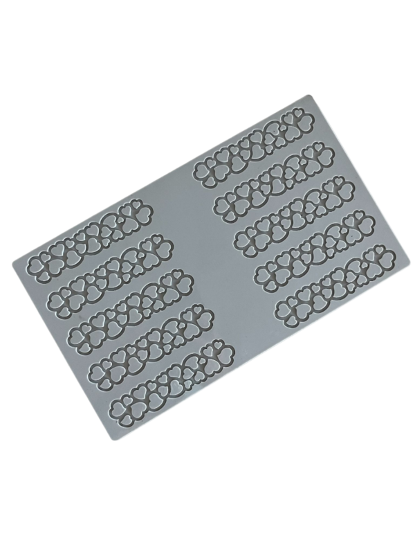 PR009 - HEARTS3 Pavoni Italia Chocolate Decoration Mold-120x27x2mm-2.6ml-10 indents