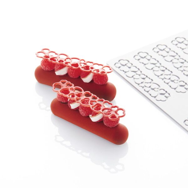 PR009 - HEARTS3 Pavoni Italia Chocolate Decoration Mold-120x27x2mm-2.6ml-10 indents