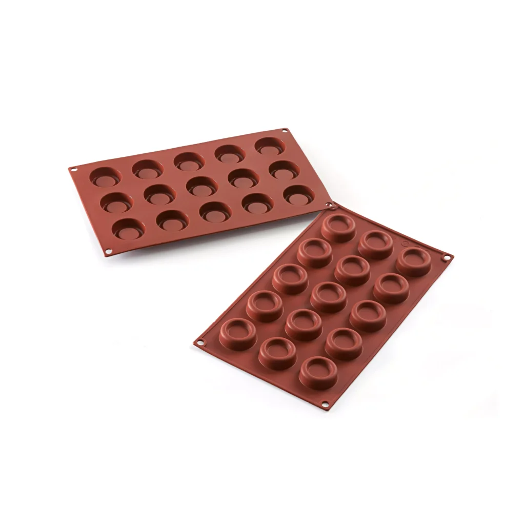 SF178 Mini Dessert Round silicone mould with 15 cavities by Silikomart