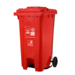 garbage bin red
