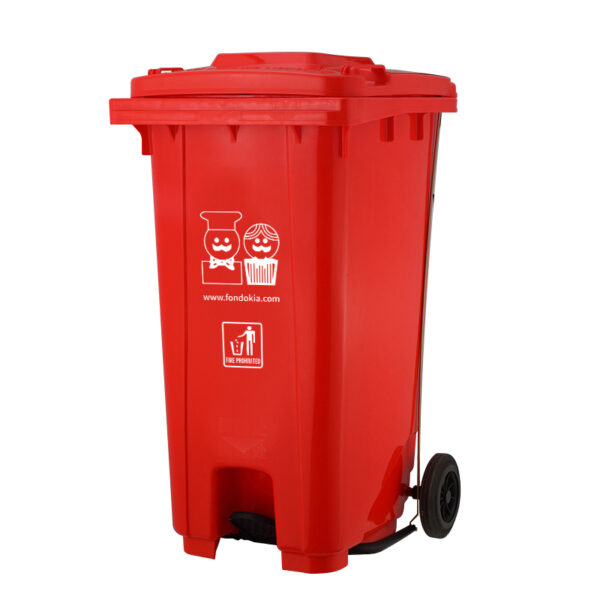 garbage bin red