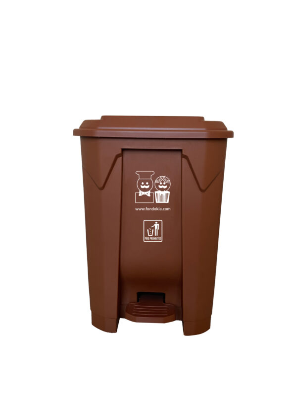 garbage bin brown