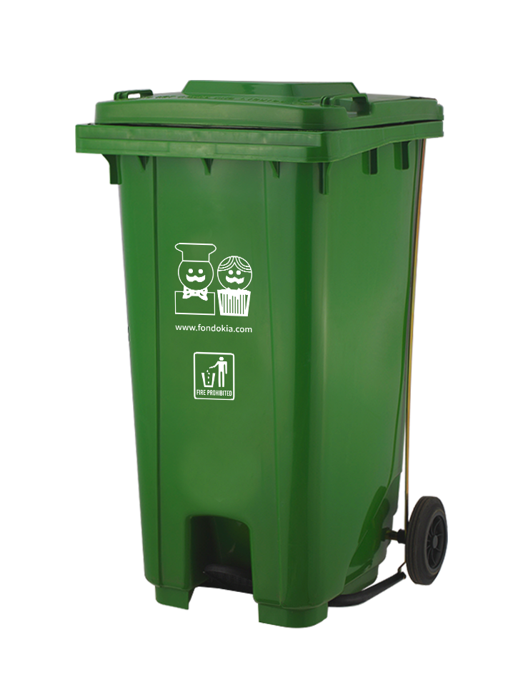 garbage bin green