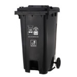 garbage bin black