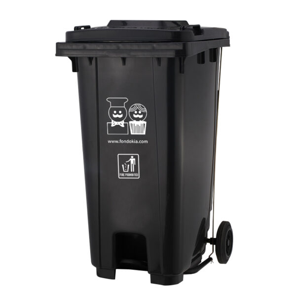 garbage bin black