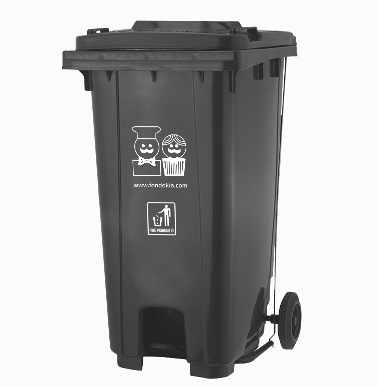 garbage bin gray