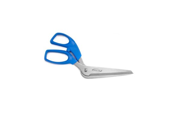 GI Metal stainless steel pizza scissors with 12 cm blade and blue polymer handle