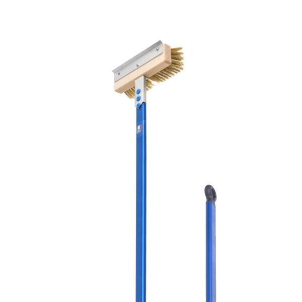 GI Metal electric oven cleaning brush with low brass-bristle head and handle
