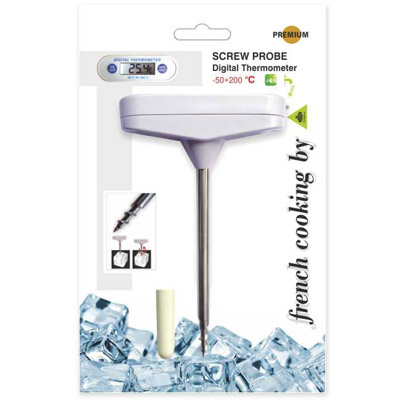 digital thermometer with screw probe