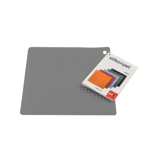 Grey Silikomart ACC074 Presi textured silicone pot holder with branded packaging