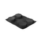 Black Airplus 12 mould showing four raised round microperforated forms