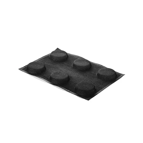 Black Airplus 14 mould showing six raised round microperforated forms