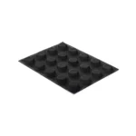 Black Airplus 16 mould showing twenty raised round microperforated forms