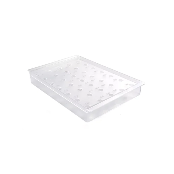 Transparent Silikomart Espogel Up Mini stand with holes for sticks and miniature cones