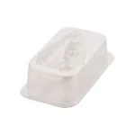 Transparent complementary back mould half from the Silikomart Martino two-piece chocolate gnome kit