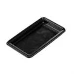 Black Silikomart rectangular monoportion tray measuring