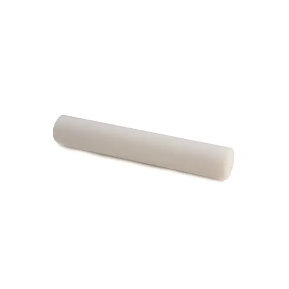 White Silikomart RP05 mini smooth polycarbonate rolling pin measuring Ø25 × 228 mm