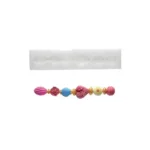 White Silikomart SLK280 Fantasy mould with a colourful finished ornamental border